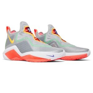 Nike LeBron Soldier XIV "Hare" Grey/Orange Men's Basketball Shoes 8